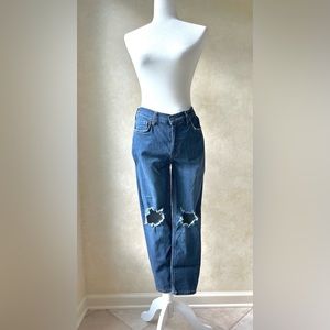 Free People Distressed 5 Pocket Jean